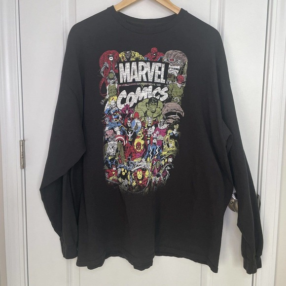Marvel Other - Marvel Comics Multi Character Long Sleeve Men's T Shirt Size 3XL Avengers